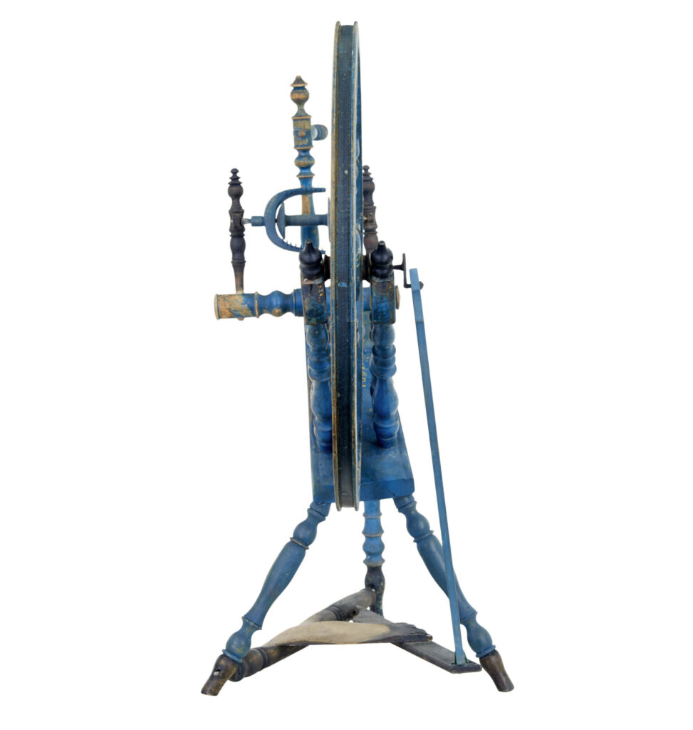 Swedish Painted 19th Century Spinning Wheel — image 8