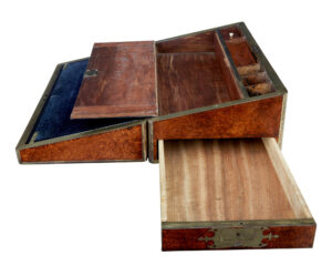 Mid 19th Century Burr Campaign Lap Writing Desk — thumbnail 8