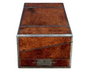 Mid 19th Century Burr Campaign Lap Writing Desk — thumbnail 3