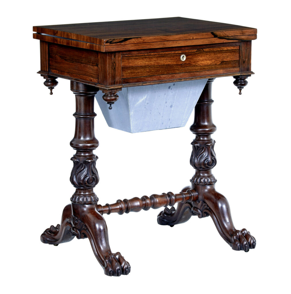 WILLIAM IV 19TH CENTURY FLIP TOP SIDE TABLE