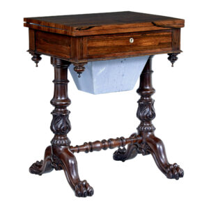 WILLIAM IV 19TH CENTURY FLIP TOP SIDE TABLE