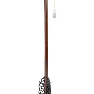 EARLY 20TH CENTURY CARVED CHINESE HARD WOOD FLOOR LAMP