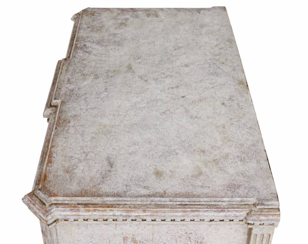Swedish 19th Century Painted Breakfront Chest of Drawers — image 10
