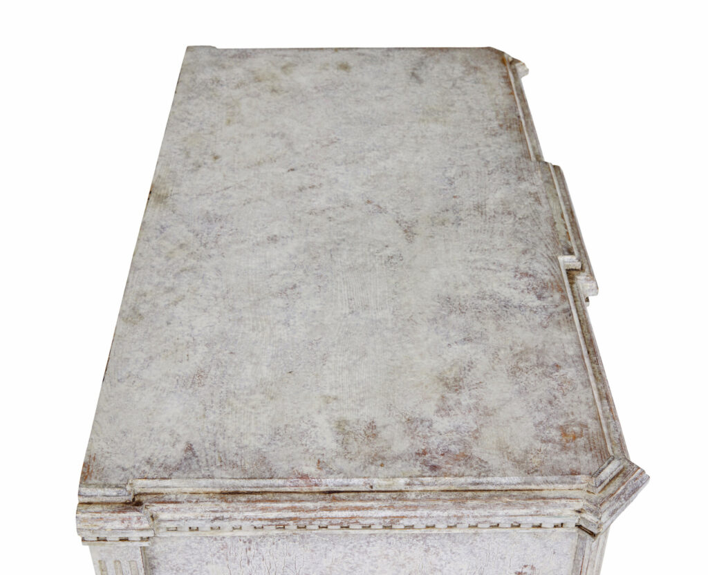Swedish 19th Century Painted Breakfront Chest of Drawers — image 9
