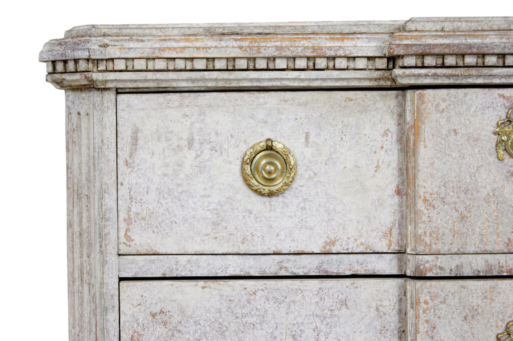 Swedish 19th Century Painted Breakfront Chest of Drawers — image 8