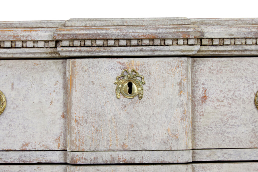 Swedish 19th Century Painted Breakfront Chest of Drawers — image 7
