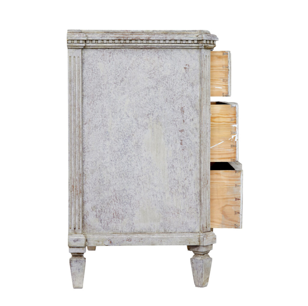 Swedish 19th Century Painted Breakfront Chest of Drawers — image 4