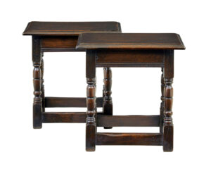 Pair of Oak English Made Joint Stools — thumbnail 1