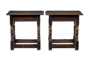Pair of Oak English Made Joint Stools — thumbnail 7