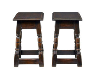 Pair of Oak English Made Joint Stools — thumbnail 4