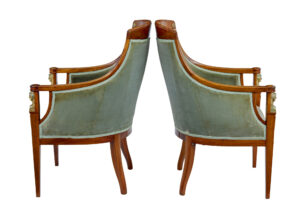 Swedish Empire Revival Mahogany 3 Piece Lounge Suite — thumbnail 13