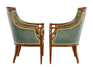 Swedish Empire Revival Mahogany 3 Piece Lounge Suite — thumbnail 11