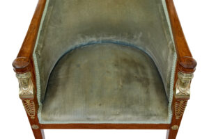 Swedish Empire Revival Mahogany 3 Piece Lounge Suite — thumbnail 8