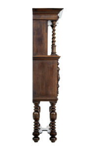 19th Century Flemish Carved Oak Hall Cupboard on Stand — thumbnail 7