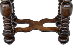 19th Century Flemish Carved Oak Hall Cupboard on Stand — thumbnail 3