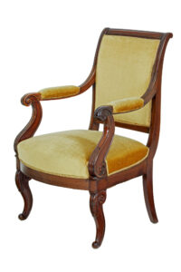 19th Century French Empire Revival Mahogany Armchair — thumbnail 8