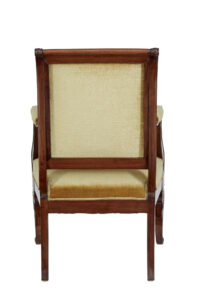 19th Century French Empire Revival Mahogany Armchair — thumbnail 6