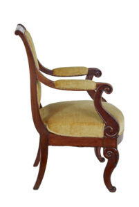 19th Century French Empire Revival Mahogany Armchair — thumbnail 5
