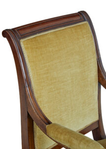 19th Century French Empire Revival Mahogany Armchair — thumbnail 3