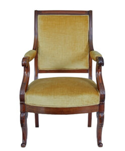 19TH CENTURY FRENCH EMPIRE REVIVAL MAHOGANY ARMCHAIR
