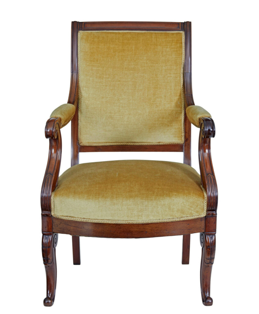 19th Century French Empire Revival Mahogany Armchair