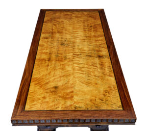 Large Art Deco Walnut and Birch Coffee Table — thumbnail 5