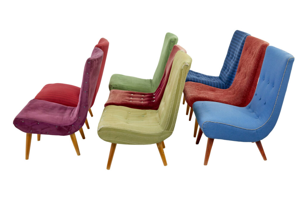 Harlequin Set of 8 Scandinavian Modern Lounge Chairs — image 16