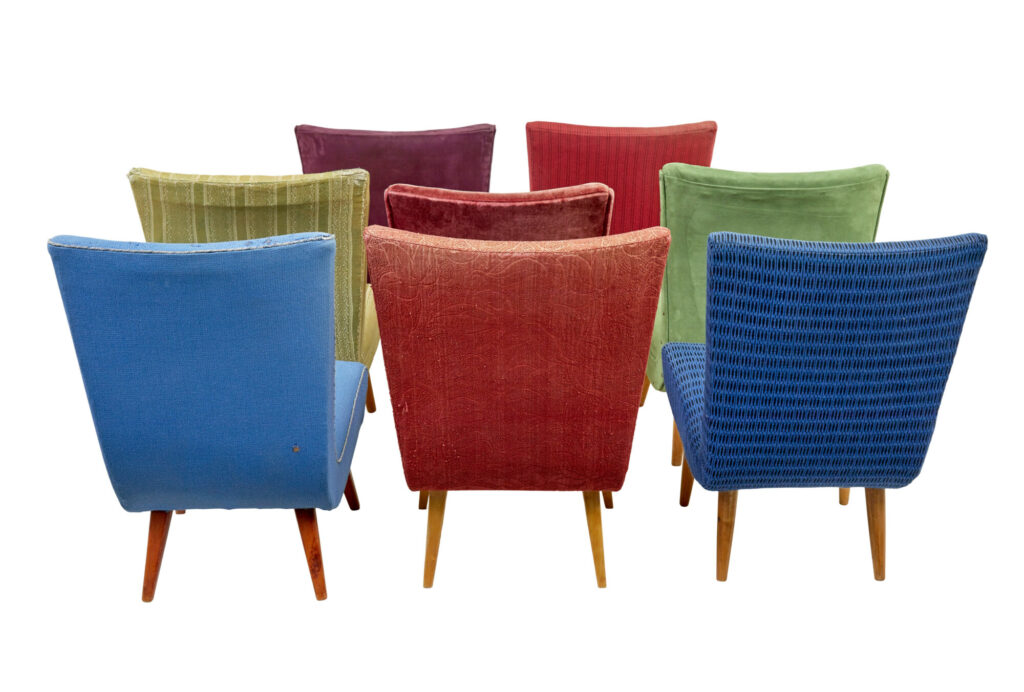 Harlequin Set of 8 Scandinavian Modern Lounge Chairs — image 15