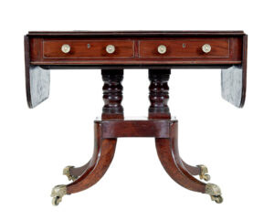 19th Century Early Victorian Mahogany Sofa Table — thumbnail 2
