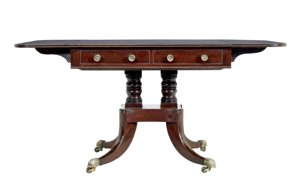 19th Century Early Victorian Mahogany Sofa Table — image 6