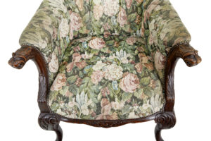 Pair of French 19th Century Carved Oak Armchairs — thumbnail 6