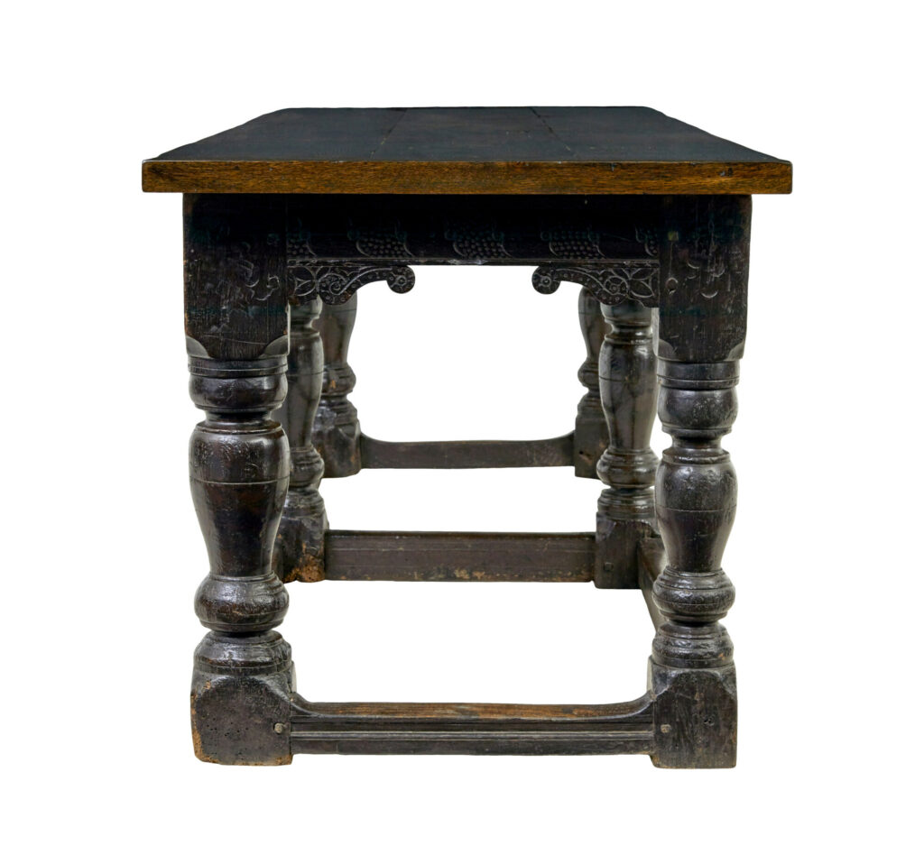 16th Century and Later Elizabethan Solid Oak Refectory Table — image 7