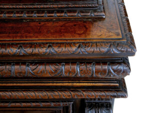 Mid-19th Century Profusely Carved French Walnut Cabinet — thumbnail 2