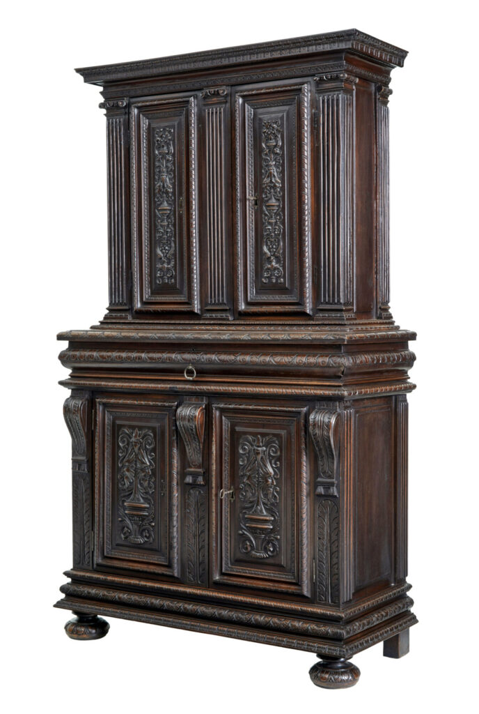 Mid-19th Century Profusely Carved French Walnut Cabinet — image 8