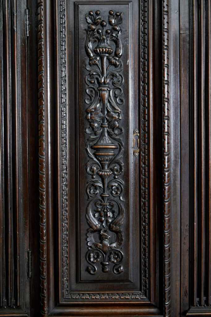 Mid-19th Century Profusely Carved French Walnut Cabinet — image 3