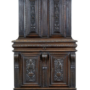 MID-19TH CENTURY PROFUSELY CARVED FRENCH WALNUT CABINET