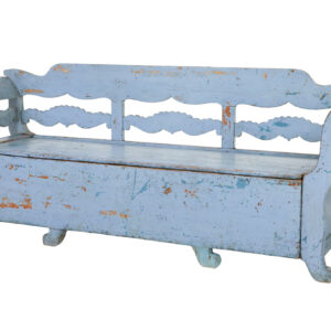 MID 19TH CENTURY LARGE PAINTED SWEDISH BENCH