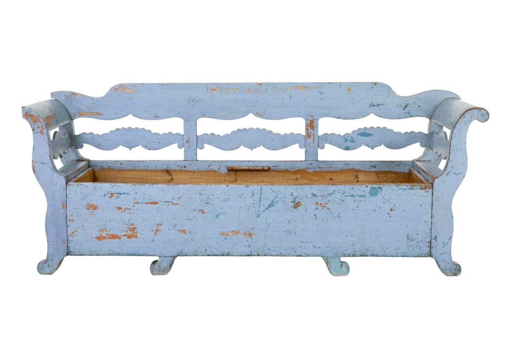 Mid 19th Century Large Painted Swedish Bench — image 10