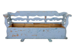 Mid 19th Century Large Painted Swedish Bench — thumbnail 9