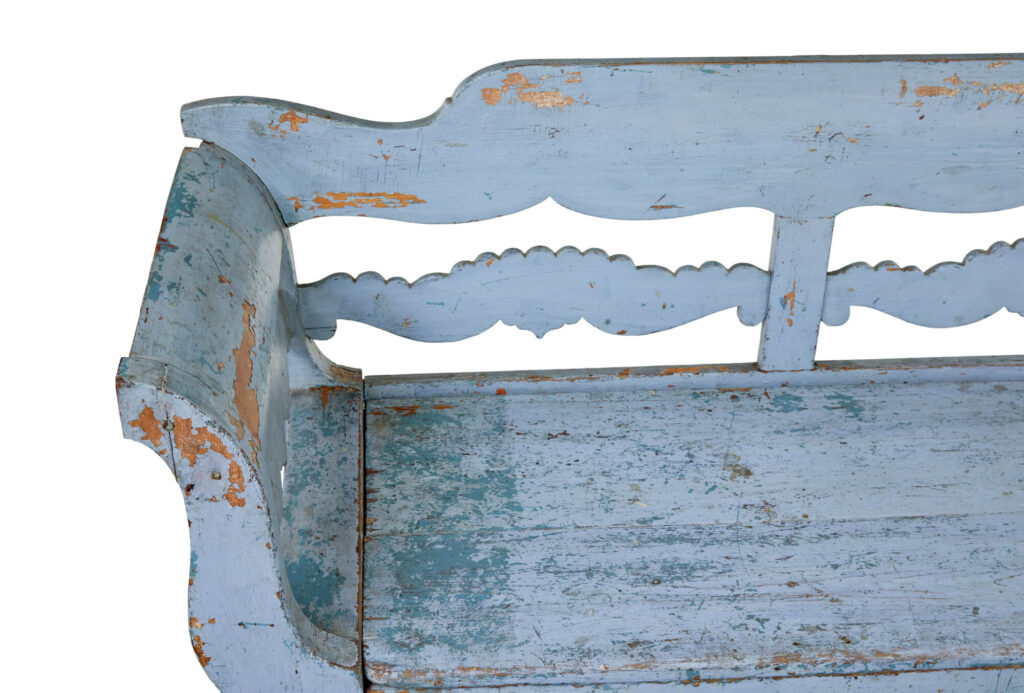 Mid 19th Century Large Painted Swedish Bench — image 4