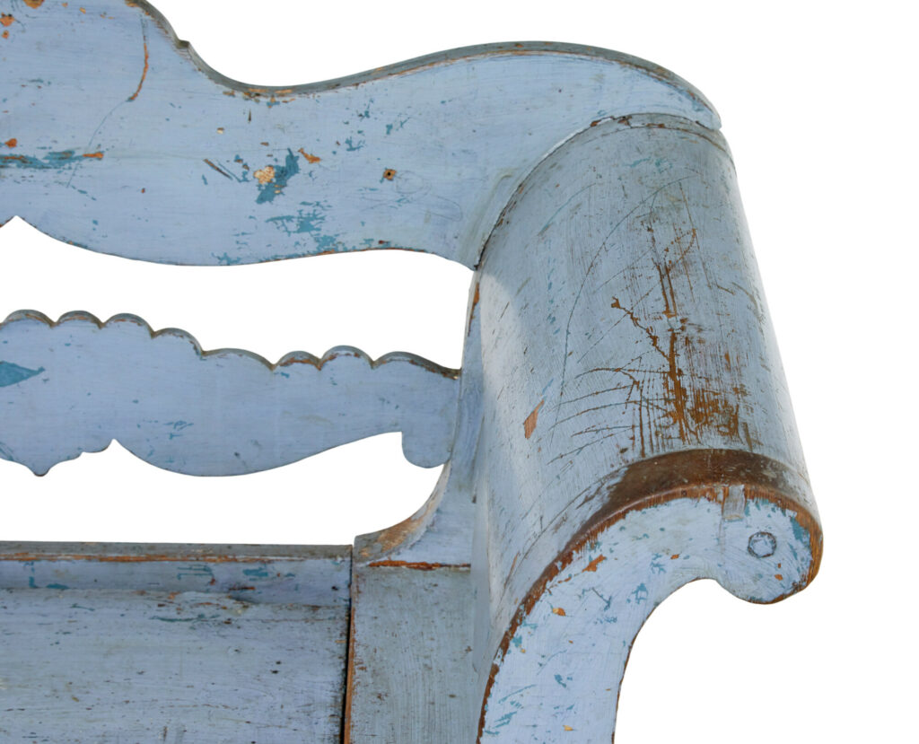 Mid 19th Century Large Painted Swedish Bench — image 3