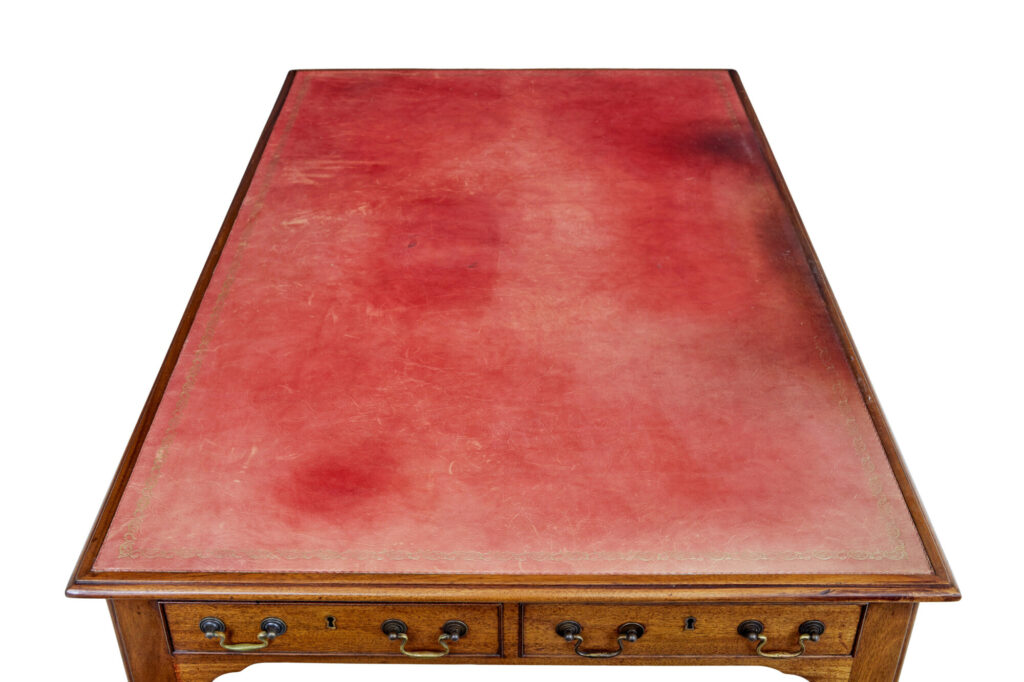 Early 20th Century Leather Top Desk — image 9