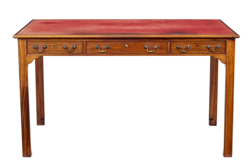 Early 20th Century Leather Top Desk — image 6