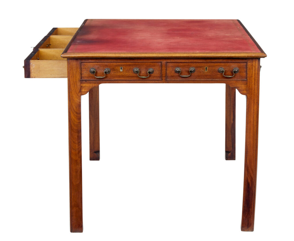 Early 20th Century Leather Top Desk — image 4