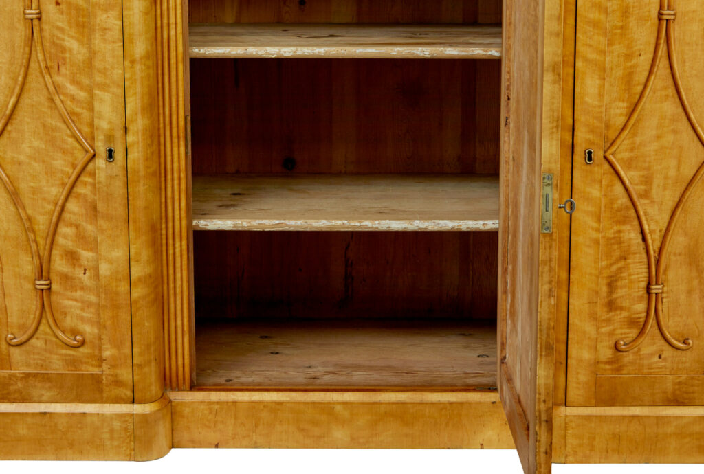 Mid 19th Century Swedish Birch Buffet Sideboard — image 5