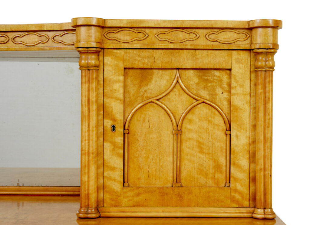 Mid 19th Century Swedish Birch Buffet Sideboard — image 4