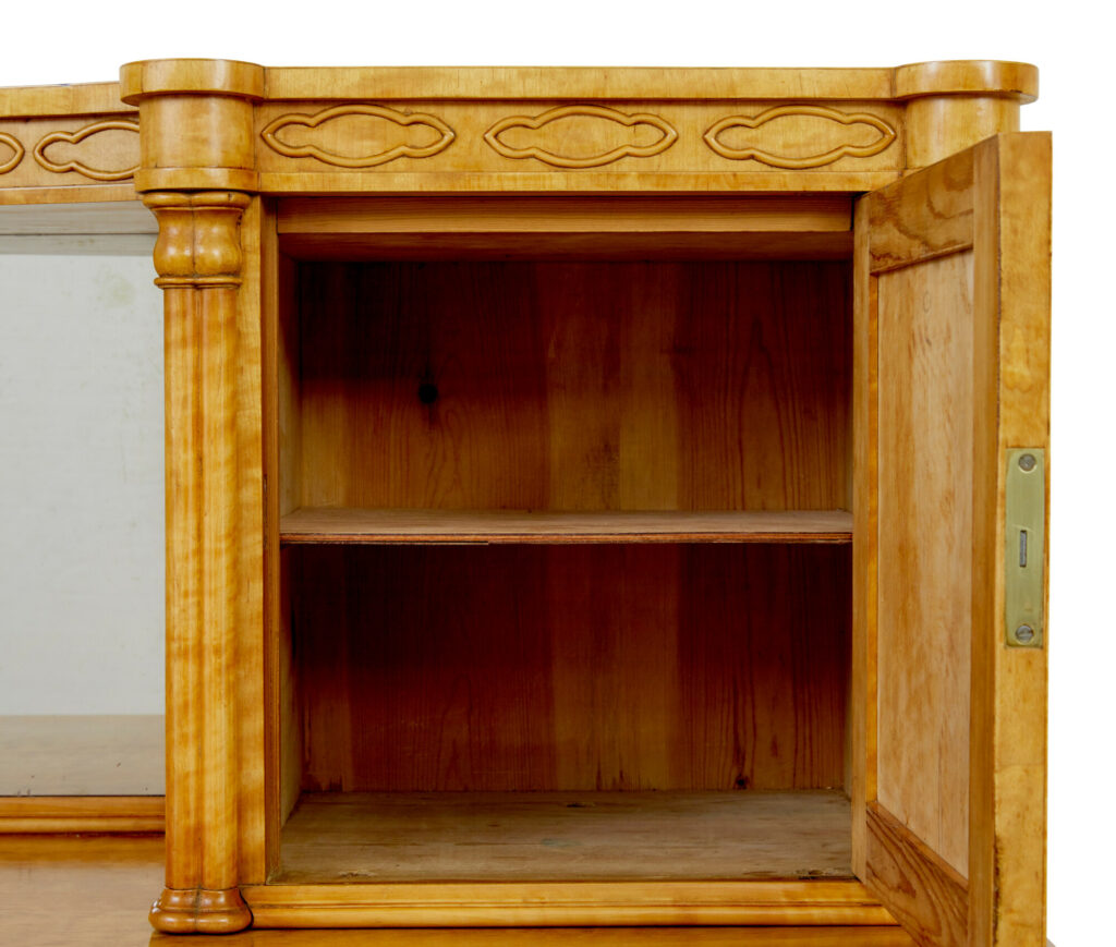 Mid 19th Century Swedish Birch Buffet Sideboard — image 3