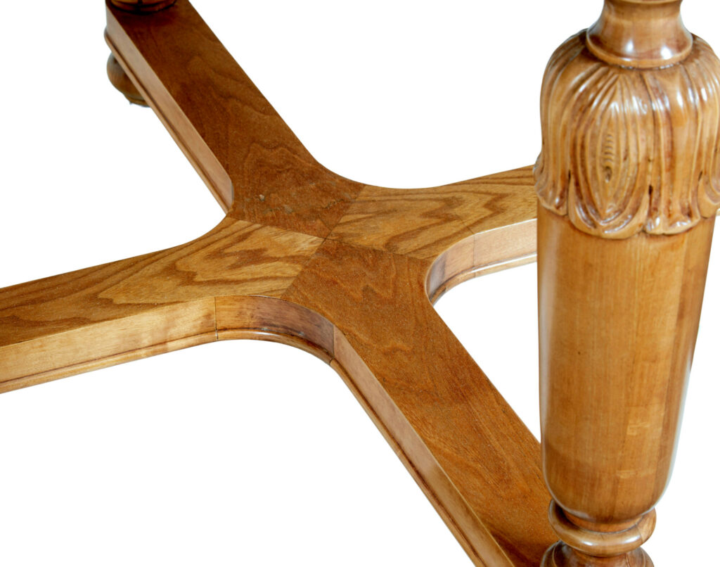 Art Deco Swedish Carved Birch and Elm Coffee Table — image 3