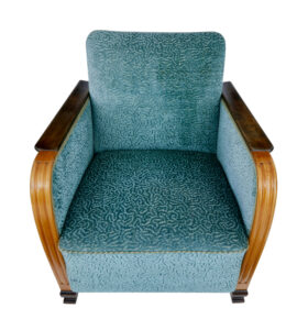 Fine Pair of Swedish Art Deco Elm and Birch Armchairs — thumbnail 6