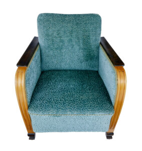 Fine Pair of Swedish Art Deco Elm and Birch Armchairs — thumbnail 5